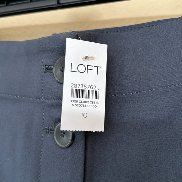 Gray high waisted wide leg Loft pants - Picture 3 of 3